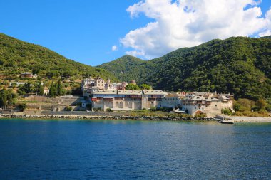 Xenophontos Monastery - is an Orthodox Christian monastery in the monastic state of Mount Athos in Greece clipart