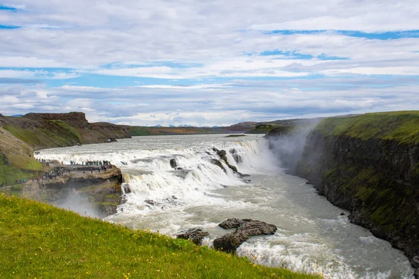 Водоспад Гуллфосс Ісландії Золоте Коло — стокове фото