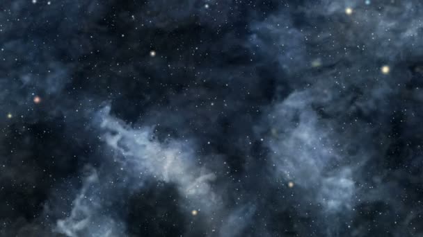 Vídeo Perfectamente Loopable Panorámica Horizontal Través Nebulosas Cósmicas Ricas Estrellas — Vídeo de stock