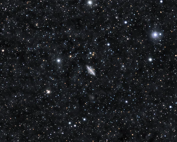 Image Astronomique Galaxie Ngc2683 Rayonnant Travers Champ Stellaire Dense Les — Photo