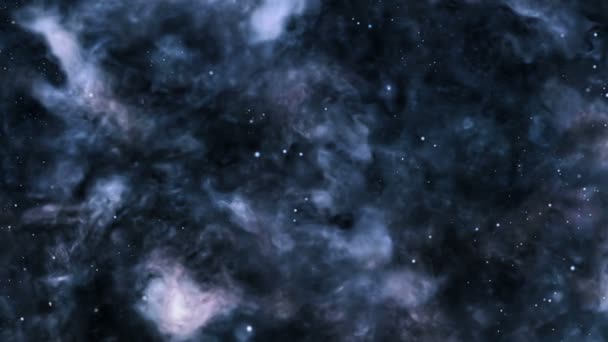 Animación Paneo Lento Través Las Nebulosas Cósmicas Las Estrellas — Vídeo de stock