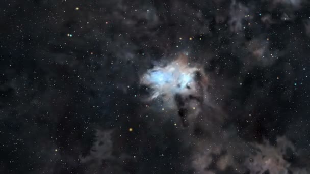 Animação Voo Torno Uma Nebulosa Espacial — Vídeo de Stock