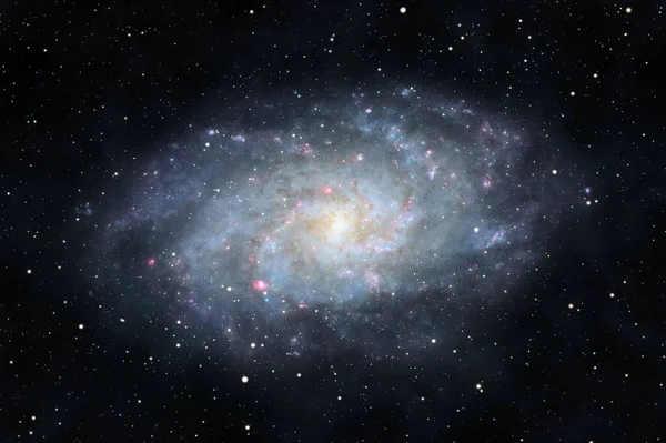 Astronomisk Bild Spiralgalaxen Messier Konstellationen Triangulum Fångad Med Amatörteleskop Och — Stockfoto