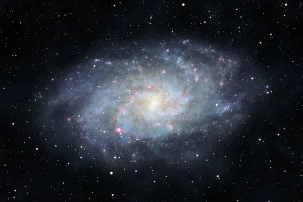 Astronomisk Bild Spiralgalaxen Messier Konstellationen Triangulum Fångad Med Amatörteleskop Och Stockbild