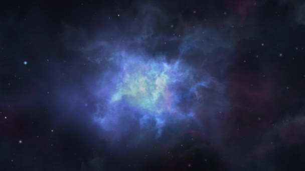 Interstellare Reise Durch Kosmische Wolken Nahtlos Lückenlose Animation — Stockvideo