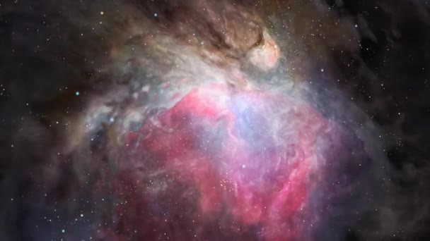 Animação Rotação Câmera Torno Grande Nebulosa Orion — Vídeo de Stock