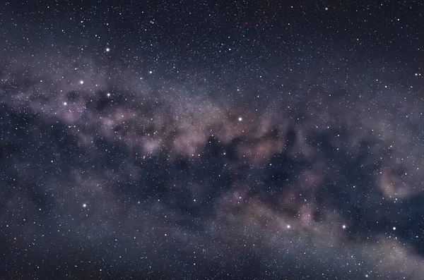 Samanyolu Yüzlerce Yıldızlı Gece Gökyüzünün Tasviri Stok Resim