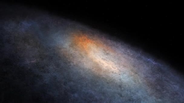 Animazione Perfettamente Loop Del Centro Filatura Della Galassia Andromeda — Video Stock