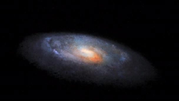Анимация Приближения Центру Спиральной Галактики — стоковое видео