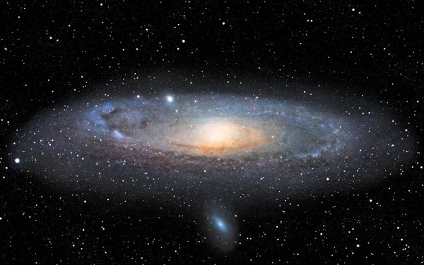 Иллюстрация Массивной Спиральной Галактики Яркими Руками Стоковая Картинка