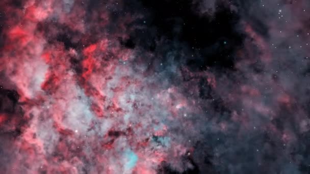 Repülés Zökkenőmentesen Hurkolható Animációja Kozmikus Felhőkön Keresztül — Stock videók
