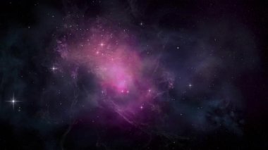 Dönen bir kozmik nebulanın döngülü animasyonu 