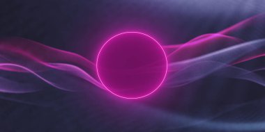 Renkli arkaplanda neon renkli çerçeve