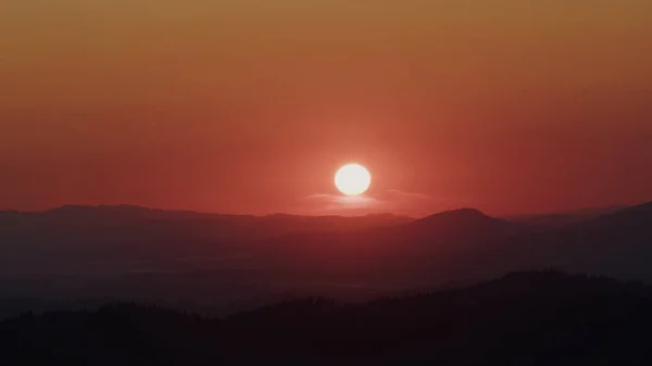 カルパチア山脈の夕日 — ストック写真