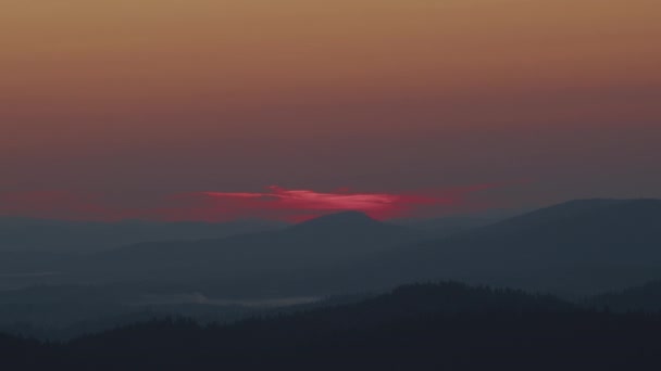 Zachód Słońca Niebo Górach — Wideo stockowe
