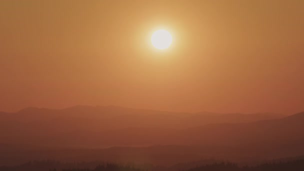 Zachód Słońca Karpatach — Wideo stockowe