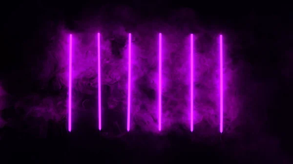 Dumanlı renkli neon ışığı