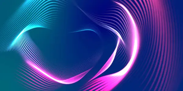 Mavi mor çizgileri aydınlatan soyut arkaplan