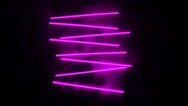 Dumanlı renkli neon ışığı