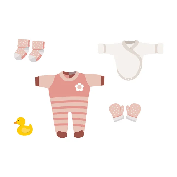 Baby Girl Elements ベビーデザインファームハウス Eps10 — ストックベクタ