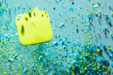 Blank note on colorful splash background. Put your text.