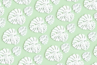 Yeşil arka planda ağaçtan yapılmış dev bitki desenleri. Çiçekli yaz geçmişi.