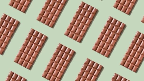 Animált Csokoládé Minta Csokoládé Világnap Koncepciója Kiváló Minőségű Felvételek — Stock videók