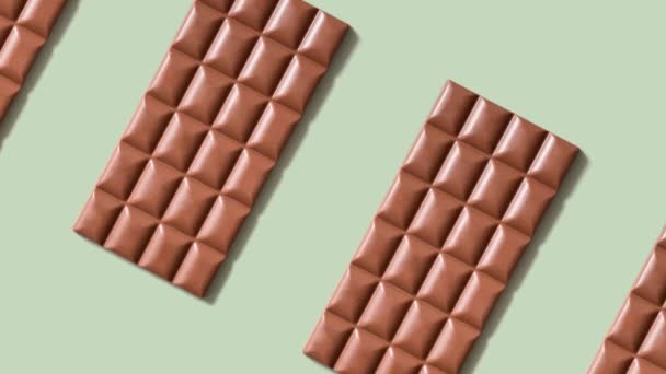 Анимированный Рисунок Шоколадного Батончика Концепция Всемирного Дня Шоколада Высококачественные Кадры — стоковое видео