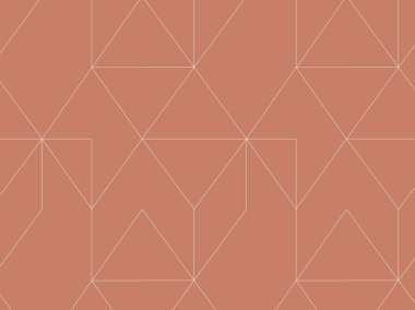 Art deco üçgeni, yeşil arkaplanda dikişsiz vintage desen çizimi.