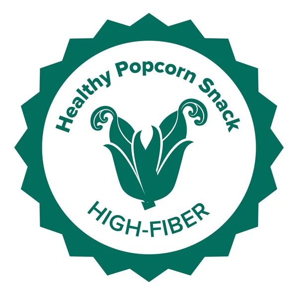 Popcorn Snack Biologische Gezonde Natuurlijke Producten Rijke Smaak Vezelrijke Ingrediënten — Stockvector