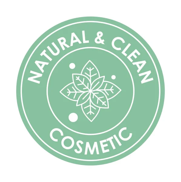 Saubere Und Natürliche Kosmetik Organische Und Gesunde Bestandteile Von Schönheitsprodukten — Stockvektor