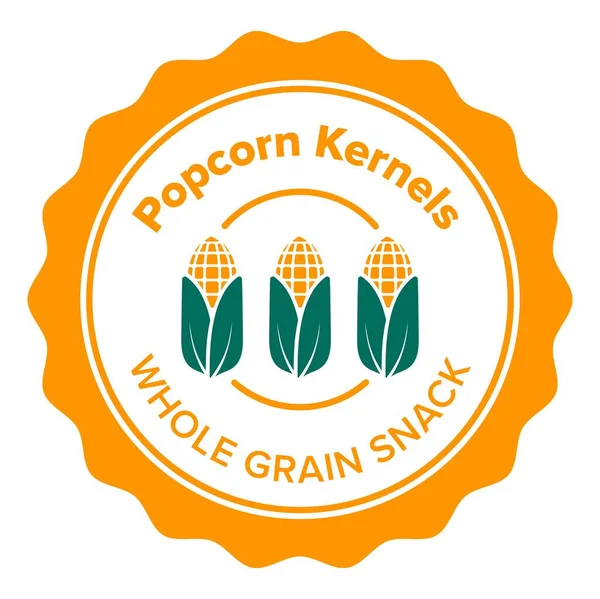 Biologische Natuurlijke Producten Non Ggo Popcorn Pitten Snack Ingrediënt Voor — Stockvector