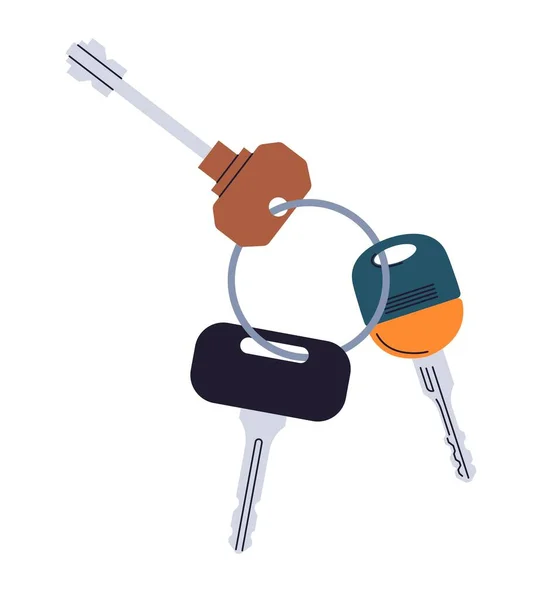 Home Schlüssel Auf Schlüsselanhänger Oder Schlüsselanhänger Moderner Schlüssel Mit Zubehör — Stockvektor