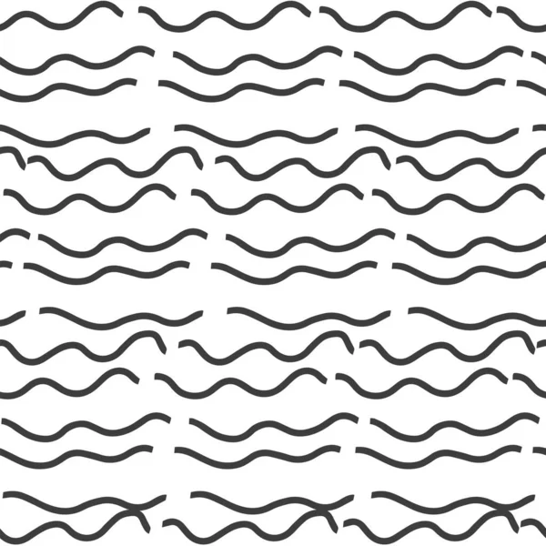Handgezeichnete Vektor Nahtlose Muster Schwarz Abstrakte Textur Hintergrund Freihändiges Zeichnen — Stockvektor