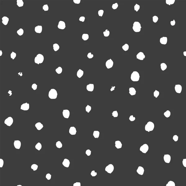 Abstraktes Vektor Nahtloses Muster Schwarze Punkte Textur Hintergrund Freihändiges Zeichnen — Stockvektor