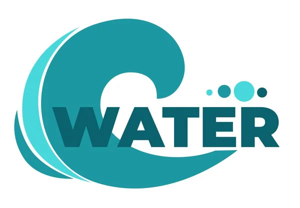 Water Splashes Text Sample Logo Emblem Vector Isolated Drops Different — Archivo Imágenes Vectoriales