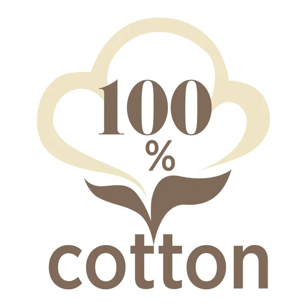 Cotton labels or logo for pure 100 percent natural
