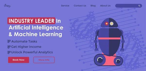 Sztuczna Inteligencja Lider Branży Uczenia Maszynowego Zautomatyzowane Zadania Wyższe Dochody — Wektor stockowy