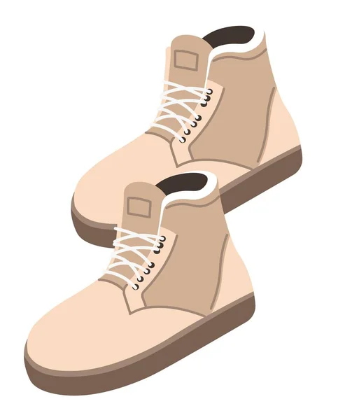 Modische Schuhe Und Kleidung Isolierte Winterstiefel Stilvolle Bekleidung Und Outfit — Stockvektor