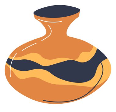 Ofis için iç tasarım dekorasyonu, el yapımı seramik ile stil çalışması ya da yaşam alanı. Kültürel miras ya da hobi, el işi aktiviteleri. İzole edilmiş modern ot, düz tarzda vektör.