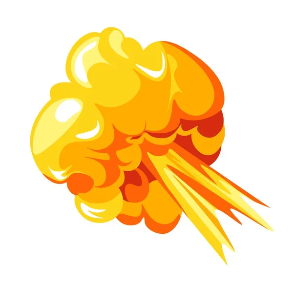Chama Fogo Efeito Isolado Explosão Detonação Explosão Explosão Explosão Ignição — Vetor de Stock