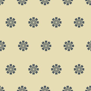 Mevsimlik bitki örtüsü, çiçek açan çiçekler, bahar ya da yaz süsleri ya da çiçek motifleri. Basit ve minimalist tasarım, dekorasyon. Kusursuz desen, iz ya da arkaplan. Düz biçimli vektör