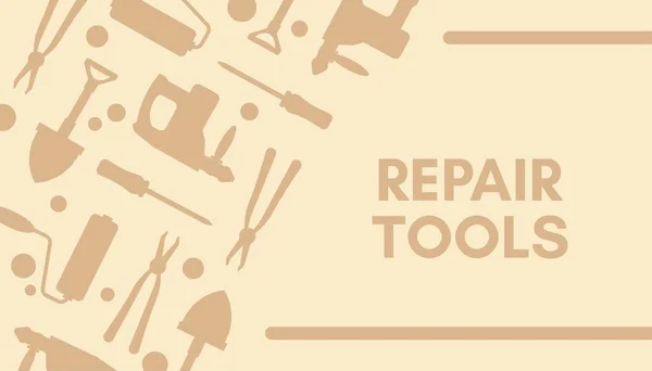 Instrumentos Ferramentas Reparação Fixação Manutenção Serviços Faz Tudo Jardinagem Carpintaria — Vetor de Stock