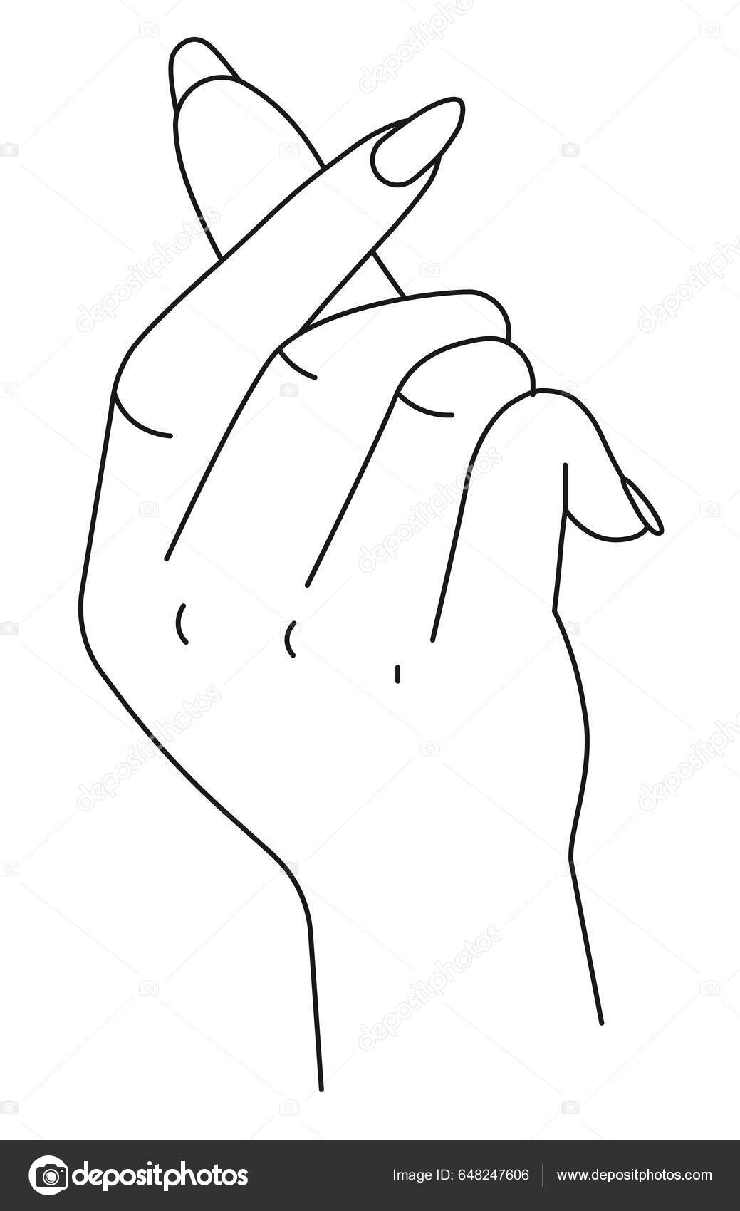 depositphotos 648247606 stock illustration hand showing sign clasping isolated
