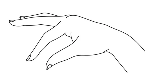 Общение Использованием Языка Жестов Рука Пальцы Показывающие Букву Специальный Знак — стоковый вектор