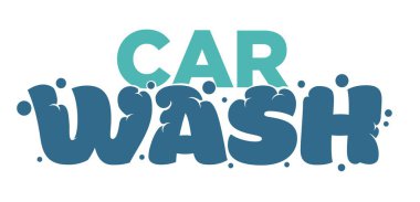 Araba yıkama servisi ikon aracı ve taşıyıcı vektör yıkama istasyonunu izole etti. Kirli taşımacılık suyu ve köpük temizliği ve hijyen taşımacılığı amblemi veya logo otomobil bakımı