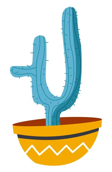Fazekas Virág Tövisekkel Tüskékkel Izolált Ikonja Kaktusz Flórának Mely Díszítő — Stock Vector