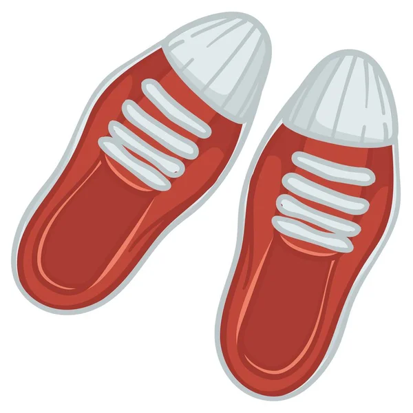 Fashionable Shoes Shoelace Retro Trendy Clothes Accessories Outfits Isolated Icon — Stock Vector