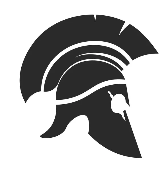 Römische Kämpfer Kopfbedeckungen Mit Metallstruktur Und Haar Legionärs Oder Spartanische — Stockvektor