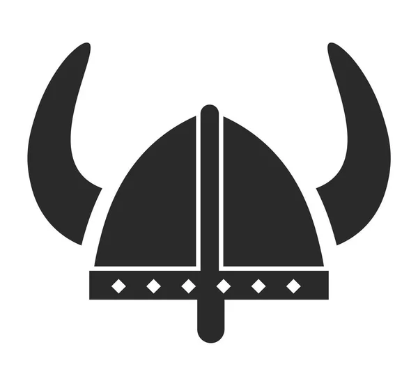 Викинг Железный Металлический Шлем Рогами Животных Рогатый Головной Убор Защиты — стоковый вектор